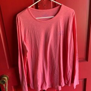 vineyard vines thin pink long sleeve shirt